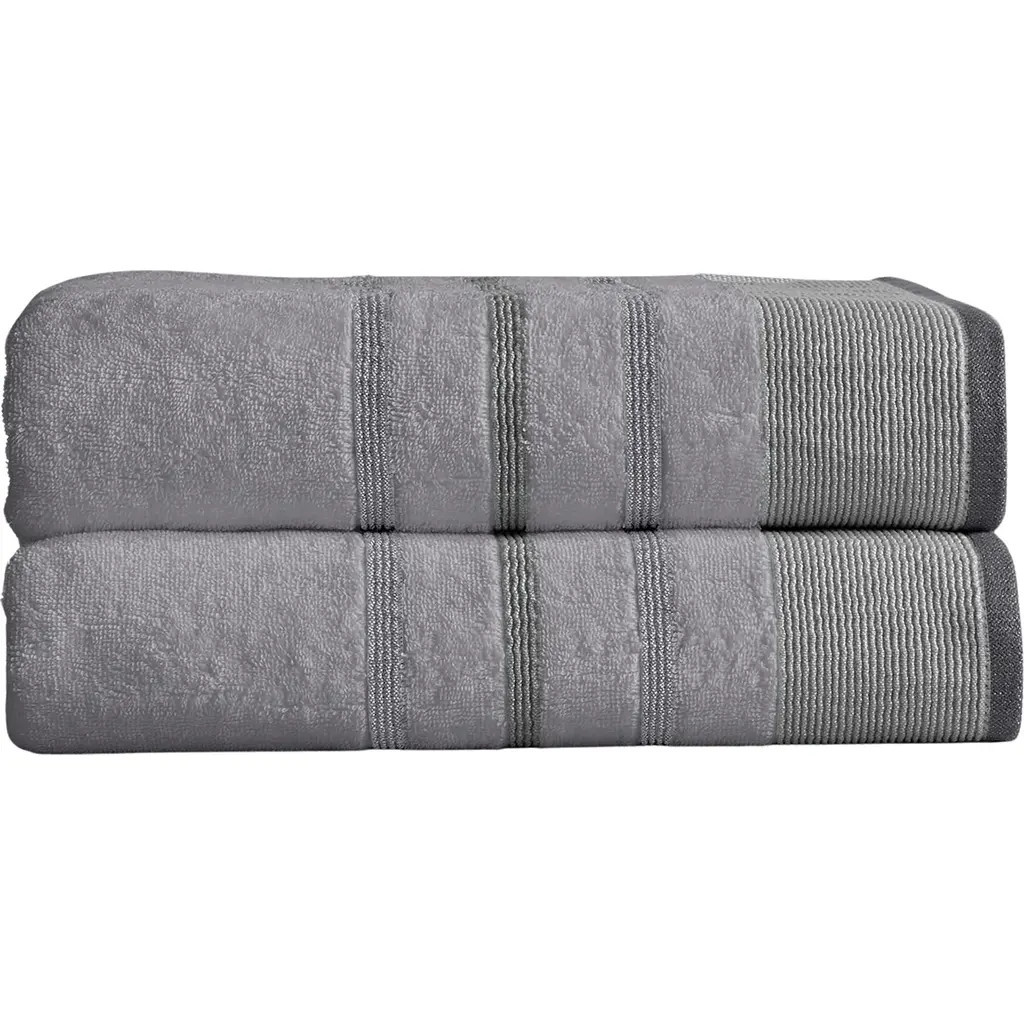 Woven & Weft Decorative 2-Pack Bath Towels in Light Grey /Mid Grey at Nordstrom Rack, Size Bath Sheet | Nordstrom Rack