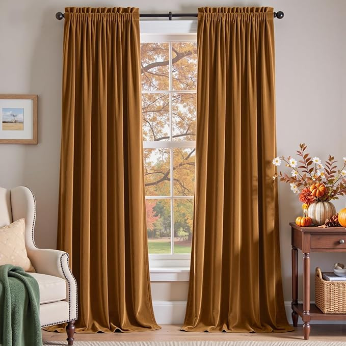 Lazzzy Polyester Blackout Curtains Thermal Insulated Curtains Super Soft Luxury Curtains for Bedr... | Amazon (US)