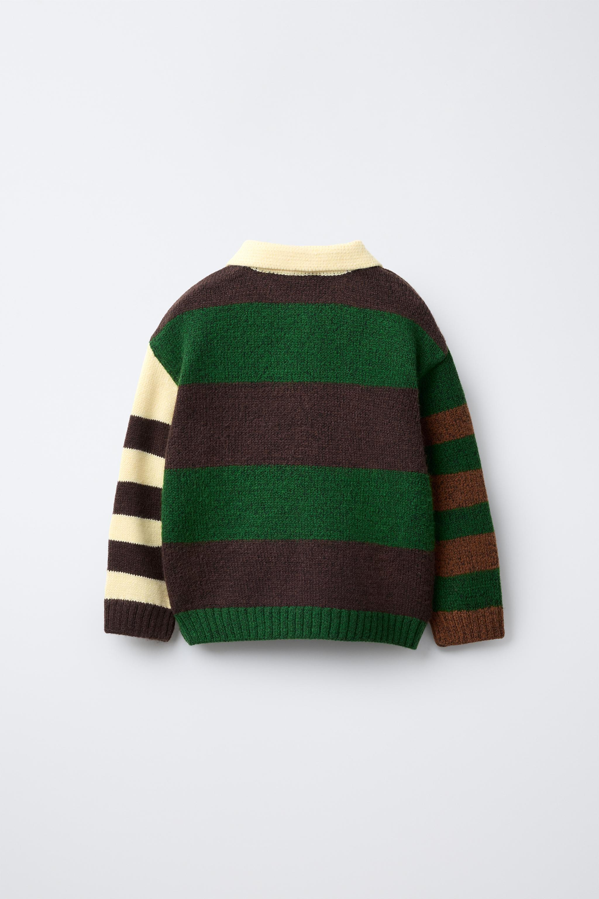 STRIPED KNIT POLO SHIRT | Zara US