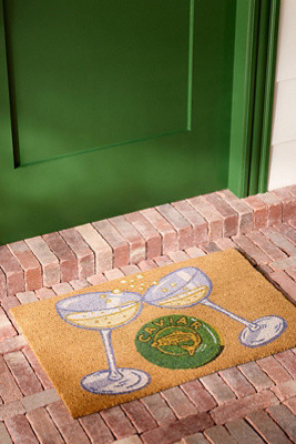 Champagne Coir Printed Doormat | Anthropologie (US)