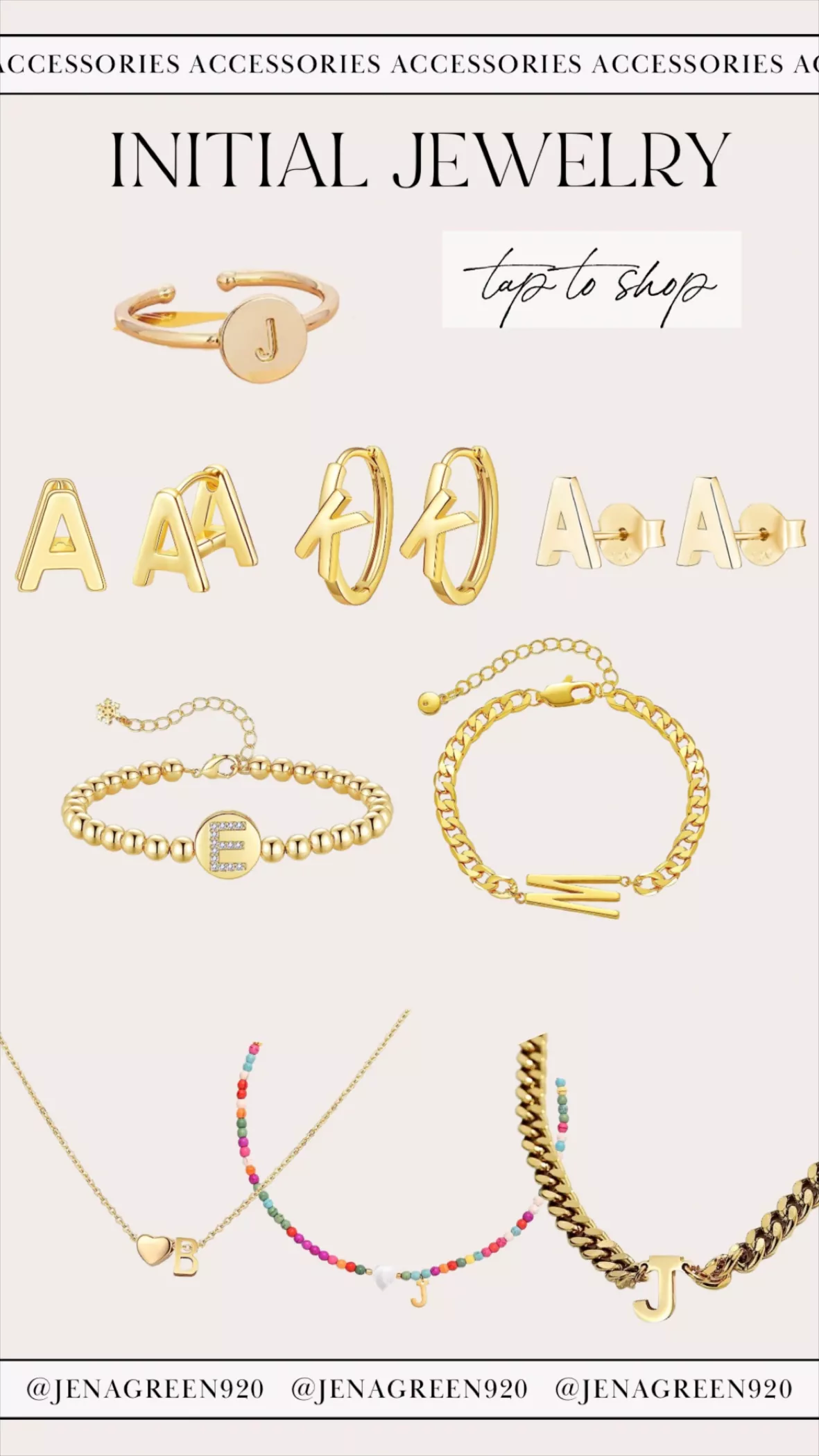 MRSXIA Gold Initial Bracelets for Women Girl,18K Gold Plated