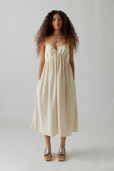 Urban Renewal Eco Linen Midi Dress | Urban Outfitters (US and RoW)