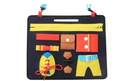 Carolilly Basic Skills Learning Dress and Alphabet Spell Cognition Board Montessori Sensory Toy f... | Walmart (US)