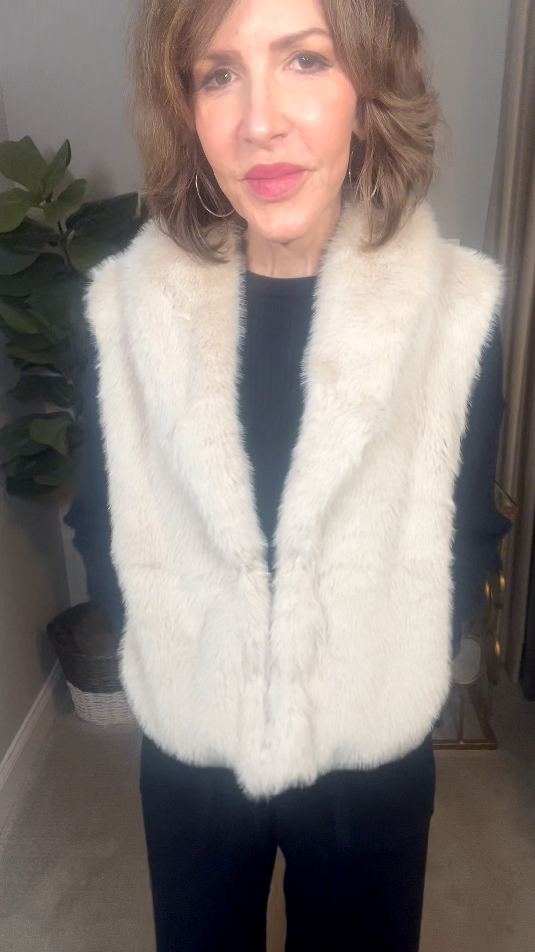 faux fur vest, black set, over 50 outfits 

#LTKOver40 #LTKootd #LTKSeasonal