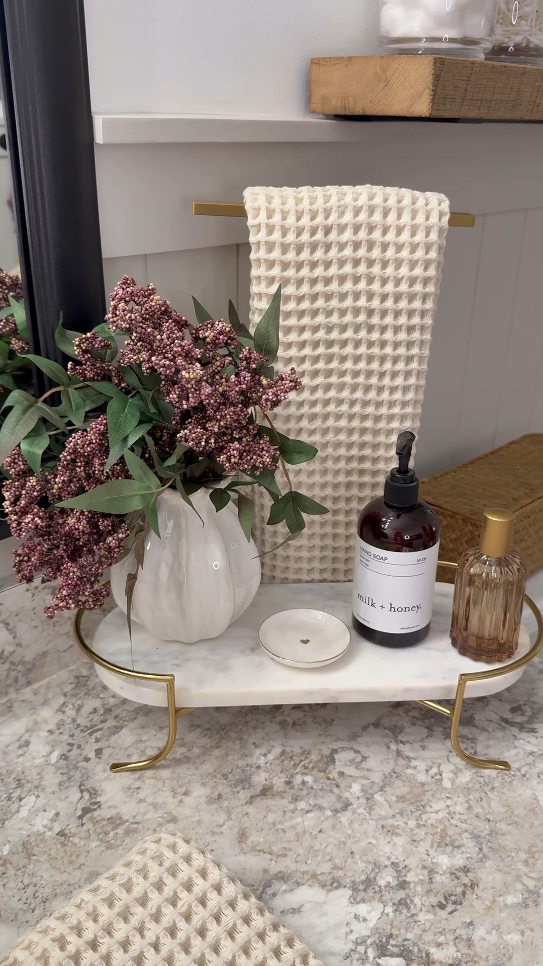 Elegant Oval Marble Tray Stand for Bathroom & Countertop Styling

Follow @farmtotablecreations on Instagram for more home finds you’ll love.

This oval marble tray and stand is one of those pieces that instantly makes a space feel elevated and thoughtfully styled. The soft marble veining paired with the warm brass legs creates a beautiful high-end look while still being incredibly practical for everyday use. I love using it to corral hand soap, a small floral arrangement, and daily essentials so the countertop looks clean, layered, and pulled together instead of cluttered. It would also be stunning on a kitchen counter, coffee bar, or nightstand — truly one of those versatile pieces that works anywhere in your home.

#marbletray #bathroomdecor #countertopdecor #bathroomaccessories #bathroomstyling #vanitydecor #brassdecor #homedecor #amazonfinds #organization #countertopstyling

#LTKHome #LTKSaleAlert