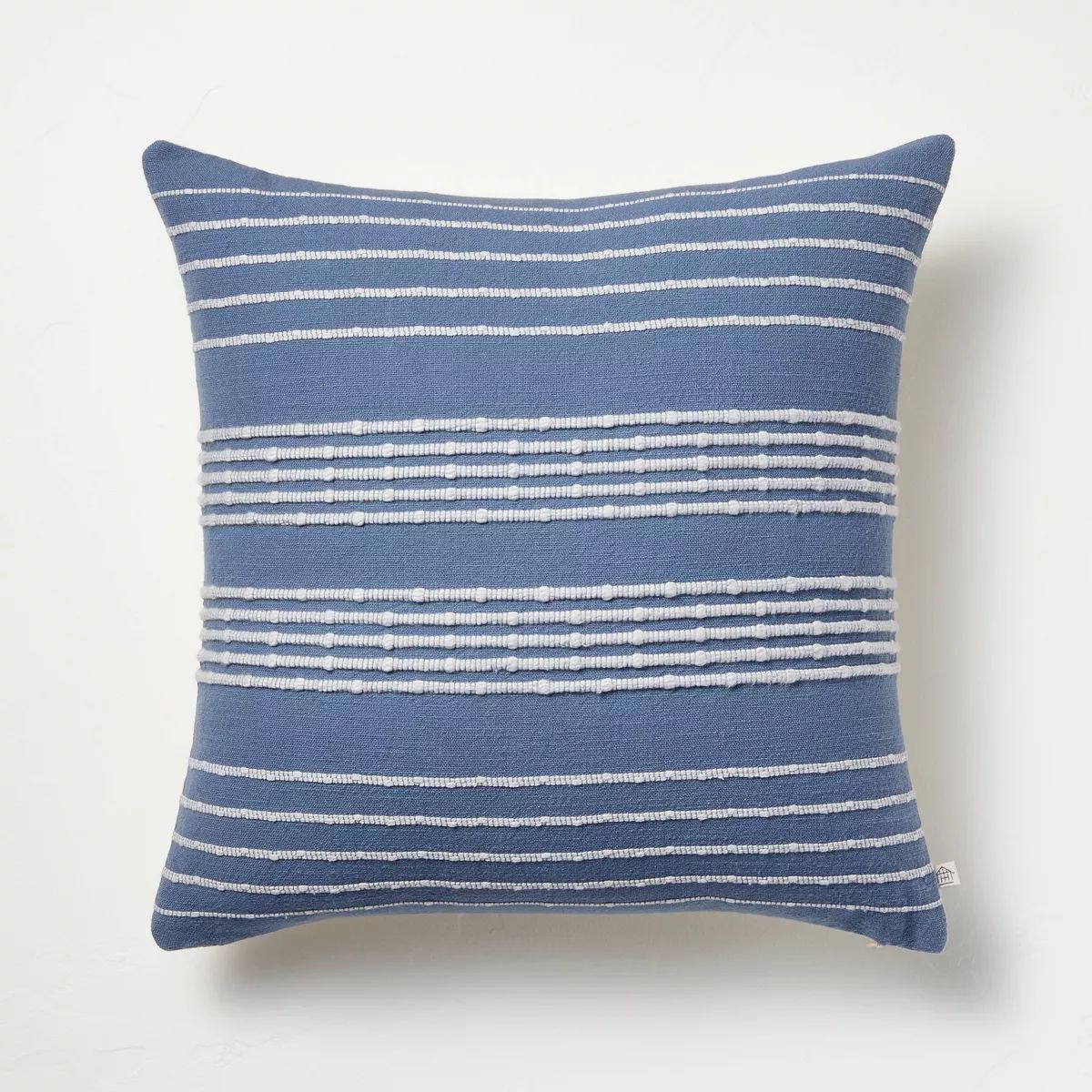 18"x18" Textured Bead Stripe Square Throw Pillow - Hearth & Hand™ with Magnolia | Target