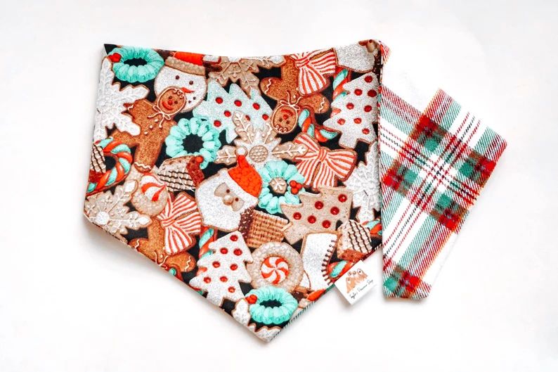 Dog bandana / Christmas / flannel | Etsy (US)