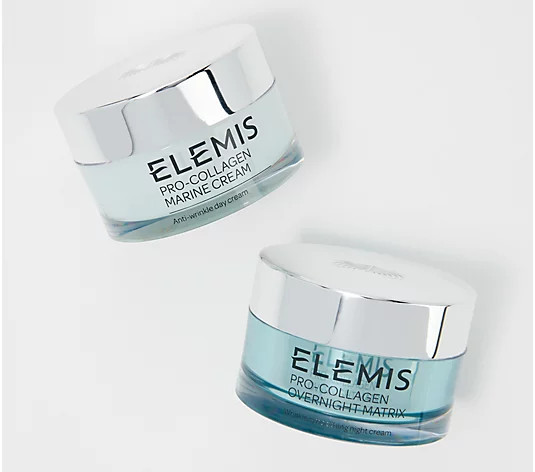 ELEMIS Pro-Collagen Overnight Matrix & Marine Cream 2-Pc Set | QVC