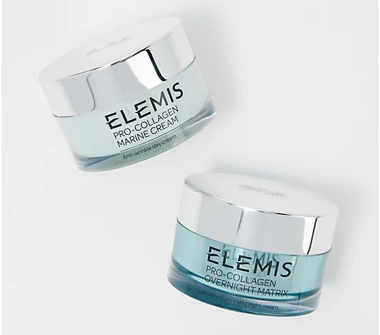 ELEMIS Pro-Collagen Overnight Matrix & Marine Cream 2-Pc Set | QVC