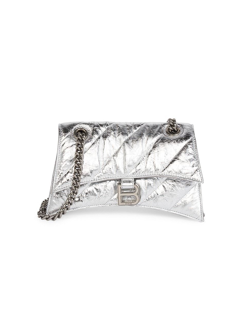 Women's Crush Small Chain Bag Metallized Quilted - Silver - Silver - Size Small | Saks Fifth Avenue