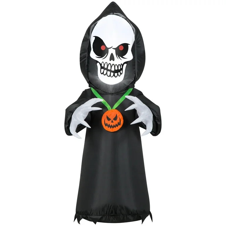 4 Foot Scary Skull Reaper for Halloween by Airblown Inflatables | Walmart (US)