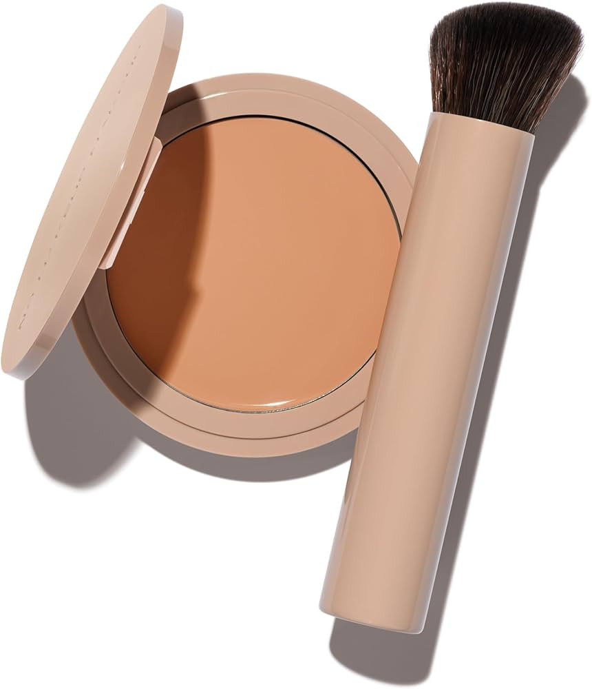 No Makeup Makeup Foundation + Brush Duo, Cream-Balm Formula Conceals, Corrects and Camouflages wi... | Amazon (US)