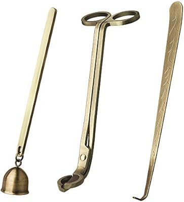 3-in-1 Candle Snuffer Candle Accessory Set, Candle Wick Trimmer Candle Wick Dipper, Candle Cutter... | Amazon (US)
