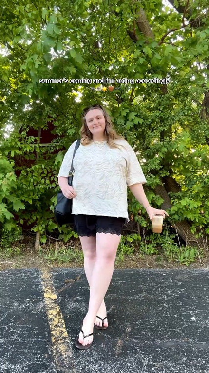 One warm day has me feeling 🤩

The temps hit the 80s today and it felt AMAZING! An iced BBL latte + sunshine + a casual cute outfit will fix my mood every single time 🤌🏼

Also…I finally tried the lace shorts trend I’ve been seeing everywhere lately and now I need more. They’re so easy to throw on but still make an oversized tee feel cutie and styled!

Linked this whole look in my LTK if you want to shop it ☕️ Happy weekend friends! Any fun plans?! 

#ootd #summerstyle #casualoutfit #ltkstyle #everydayfashion

#LTKmomlife #LTKSeasonal #LTKMidsize