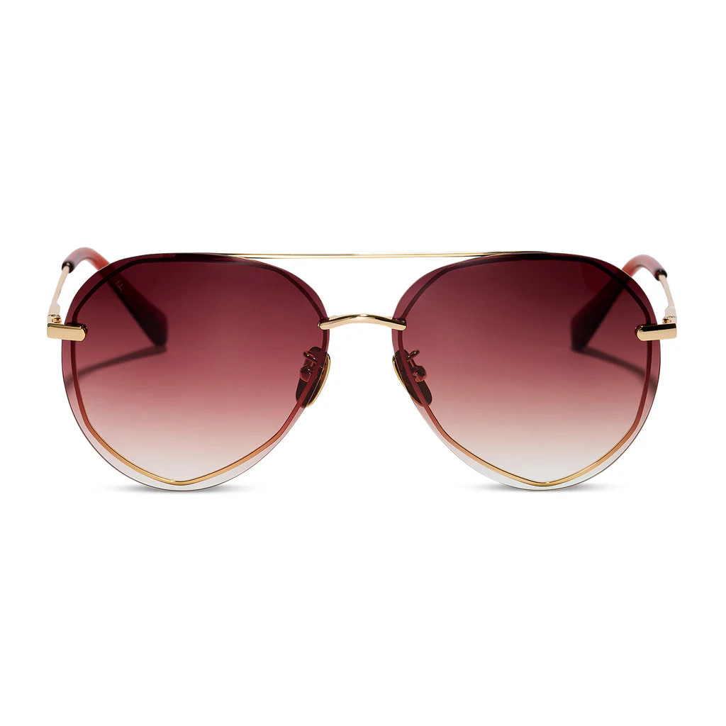 LENOX - GOLD + TERRACOTTA GRADIENT SUNGLASSES | DIFF Eyewear