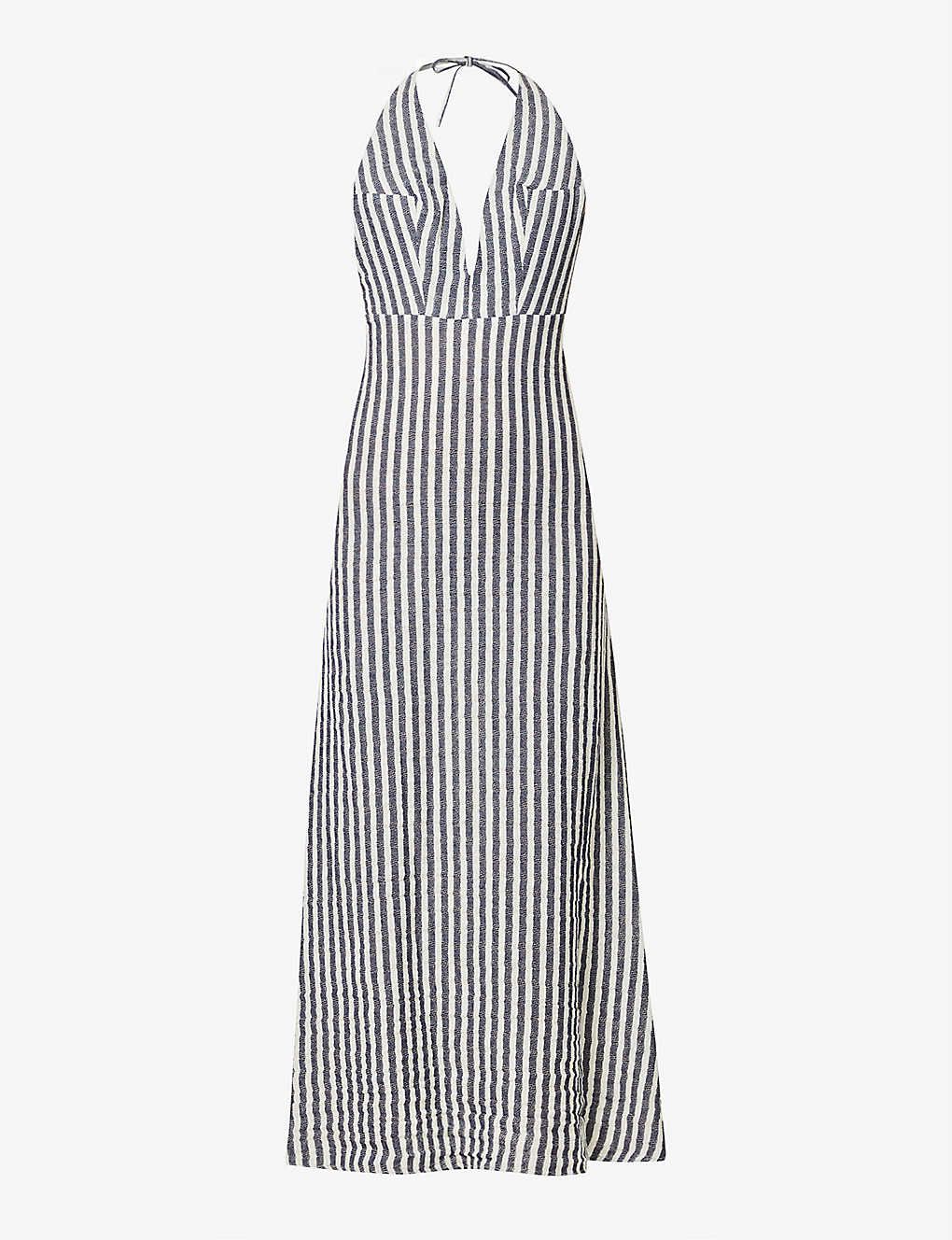 Donoussa striped cotton-blend midi dress | Selfridges