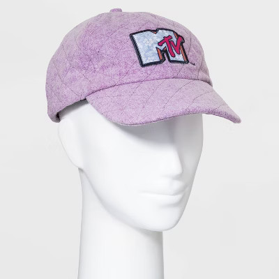 MTV Women's Quilted Fleece Baseball Hat - Purple | Target