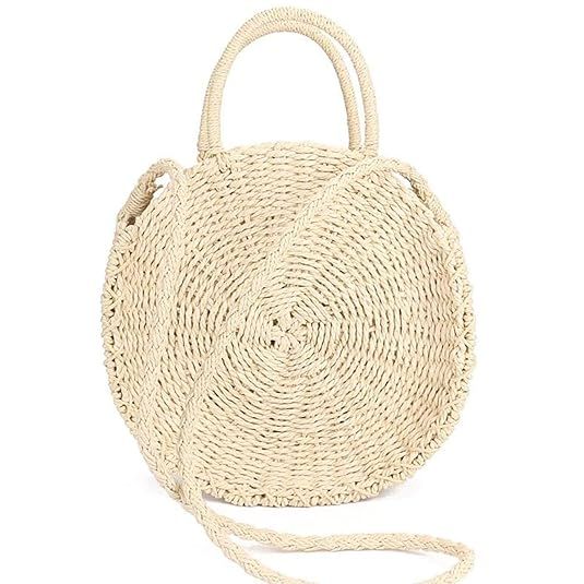 Airrioal Women Straw Crossbody Bag Summer Beach Weave Shoulder Bag | Amazon (US)