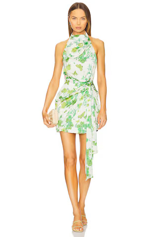 ELLIATT Tess Halter Mini Dress in Green Multi from Revolve.com | Revolve Clothing (Global)