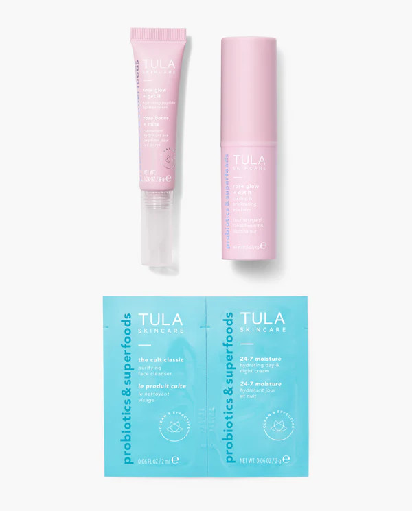 rose glow lip treatment & eye balm duo | Tula Skincare