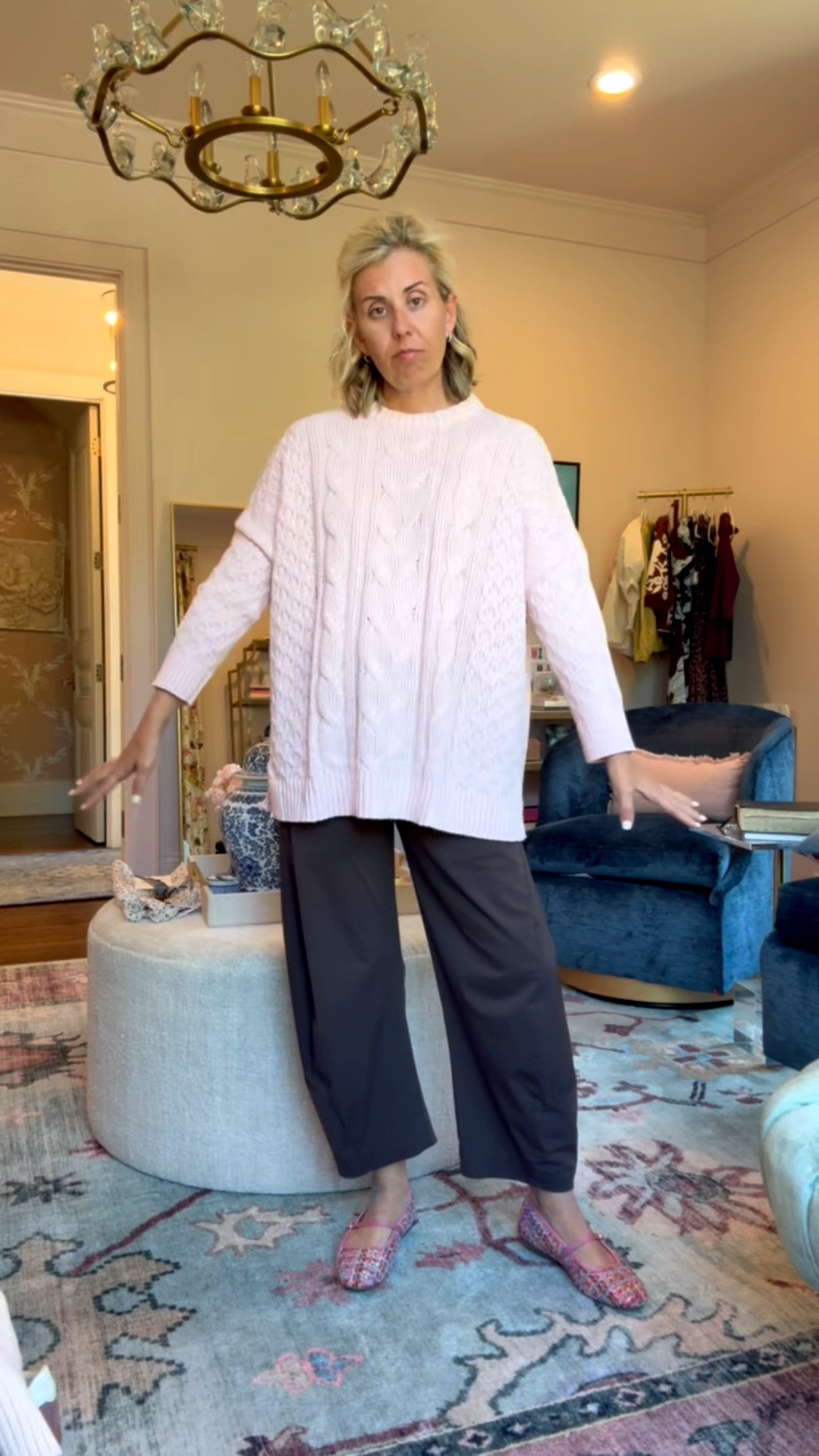 My new Mersea sweater and Ruti pants for the win! 
Sweater - one size 
Pants - 4P
Mary Jane’s - 7.5 (1/2 size down)

*code Catherine15 at Mersea ￼

#LTKdayinmylife #LTKootd #LTKmomlife