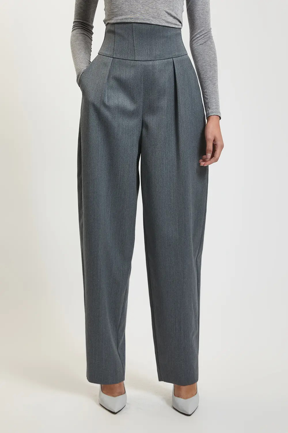 Harper's Bazaar Polished Wool Blend Tailored Trousers | Karen Millen