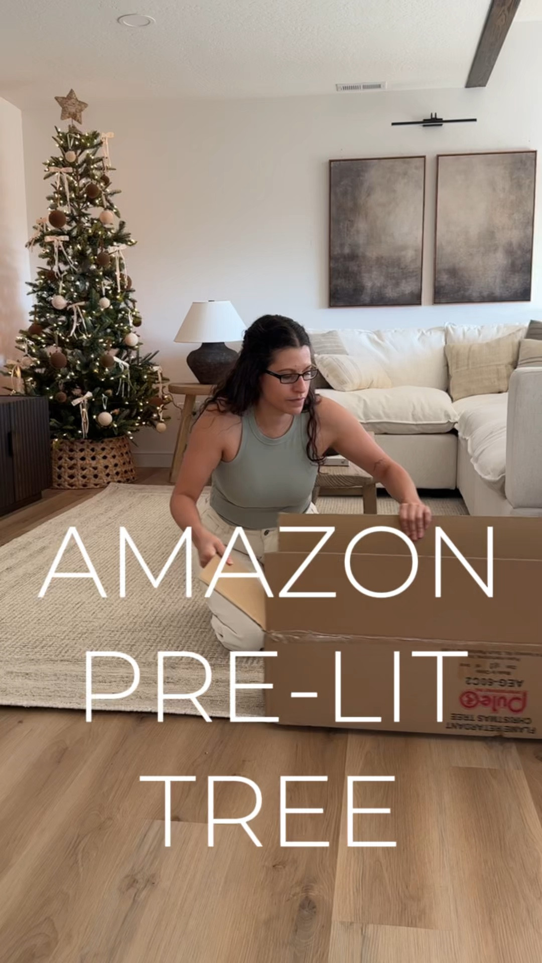 🎄This pre-lit alpine beauty is all about the cozy vibes! Perfectly minimal and makes holiday decorating effortless! 

#LTKHoliday #LTKHome #LTKVideo