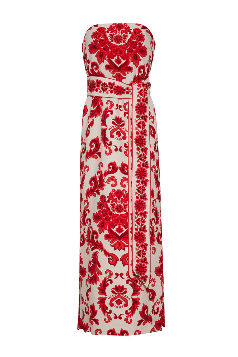 Newcastle Dress in Fiore Red | Over The Moon