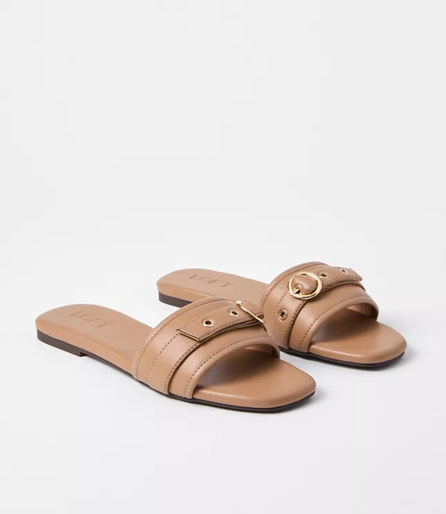 Buckle Slide Sandals | LOFT