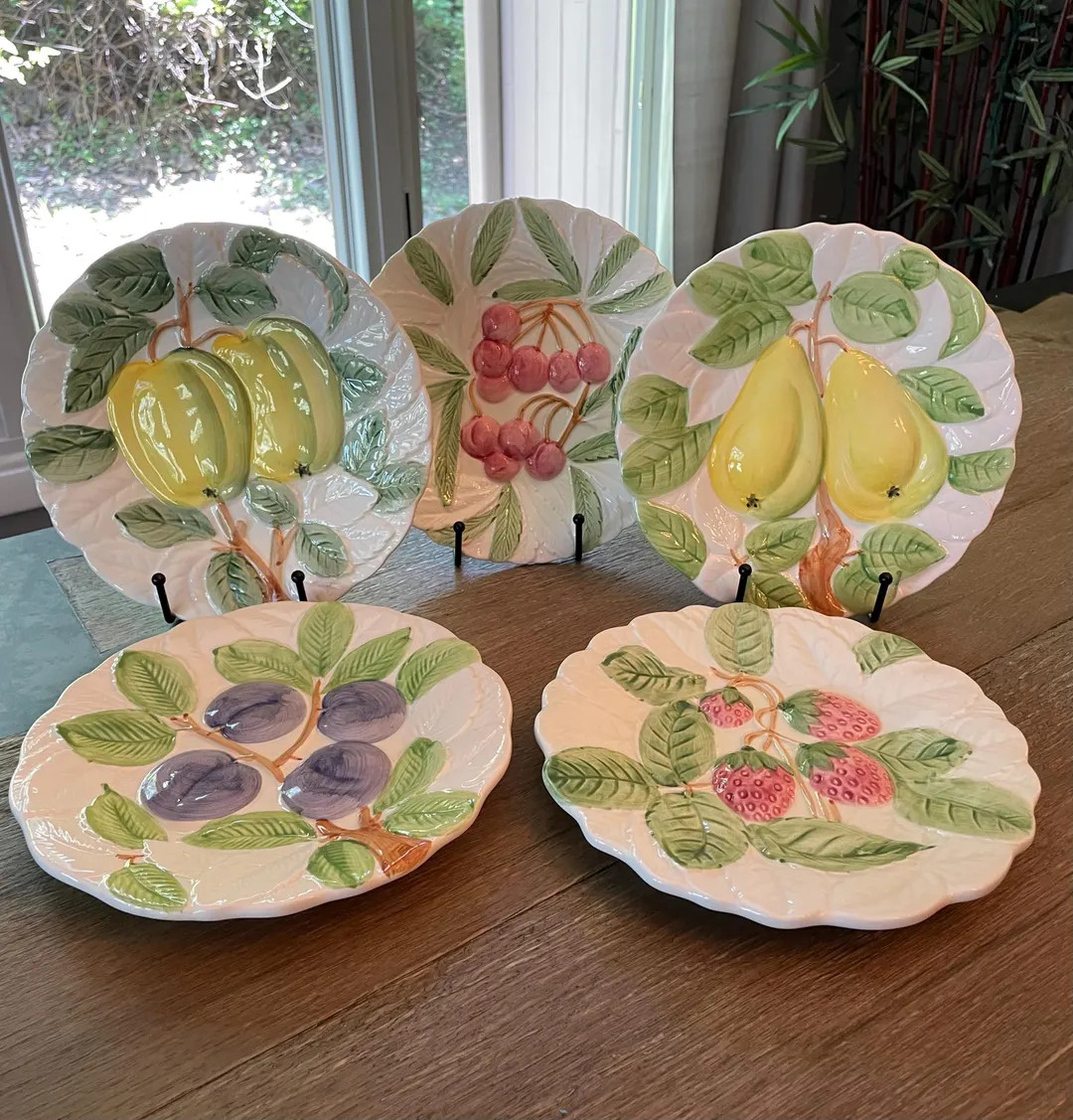 Shafford Fruit Du Jour Plates 1987 Fruit Motif 8.25” Porcelain Choose Design | Etsy (US)