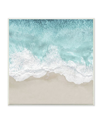 Stupell Industries Sea Foam Sandy Beach Soft Blue Coast Art, 12 | Macy's