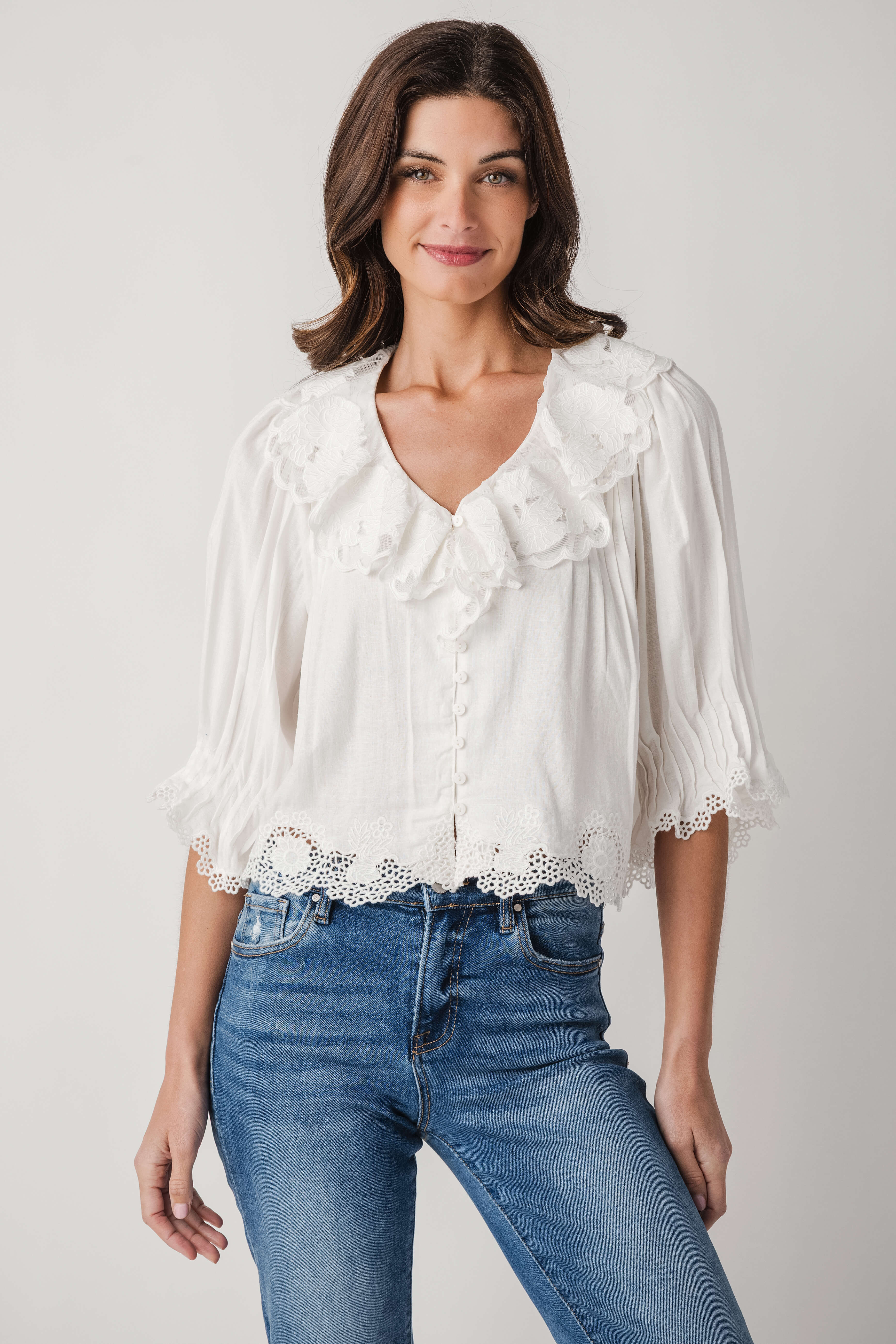 Fate Embroidered Lace Top | Social Threads