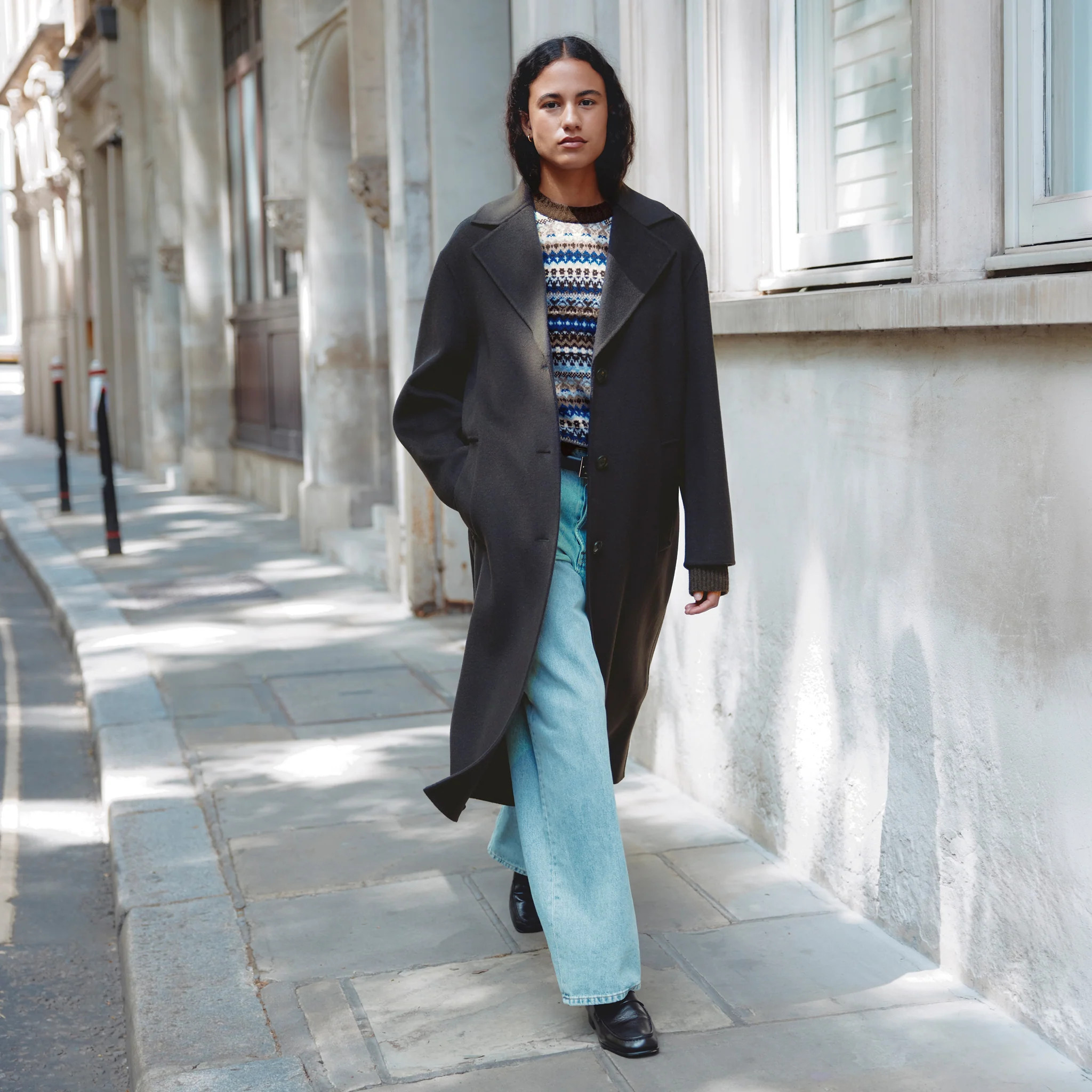 Chocolate Wool Coat | Albaray