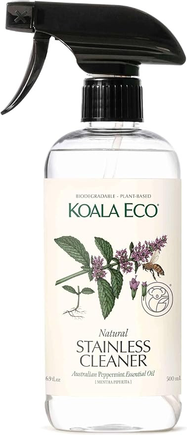 Koala Eco Stainless Steel & Chrome Cleaner- Peppermint Essential Oil - 16oz | Amazon (US)