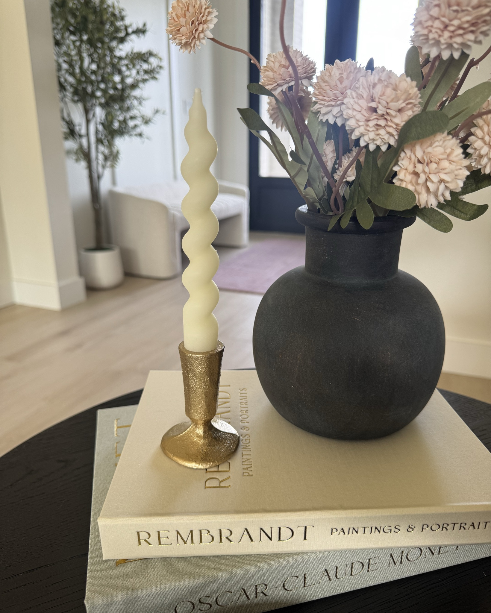Added a cute spiral taper candle to my side table! These are 7” tall so perfect for spaces that don’t need a lot of height. It came in a box of 4 too! #candle #tapercandle #sidetable #endtable #livingroom 

#LTKHome