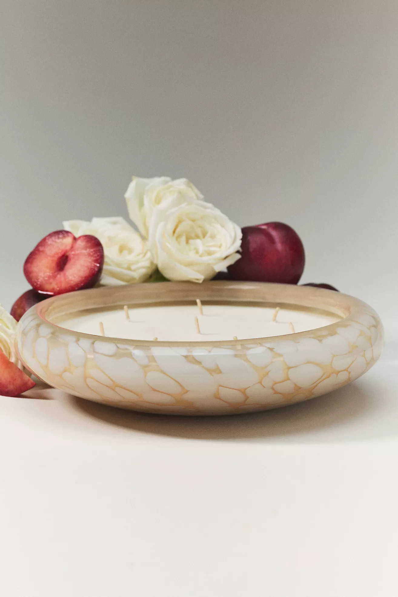 Fruity Vanilla & Dark Plum Glass Decorator Candle | Anthropologie (US)