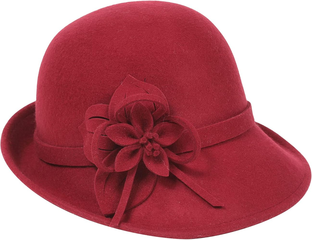 BABEYOND Womens 1920s Bucket Cloche Hat Gatsby Winter Wool Crushable Bowler Hat Vintage Cloche Ro... | Amazon (US)