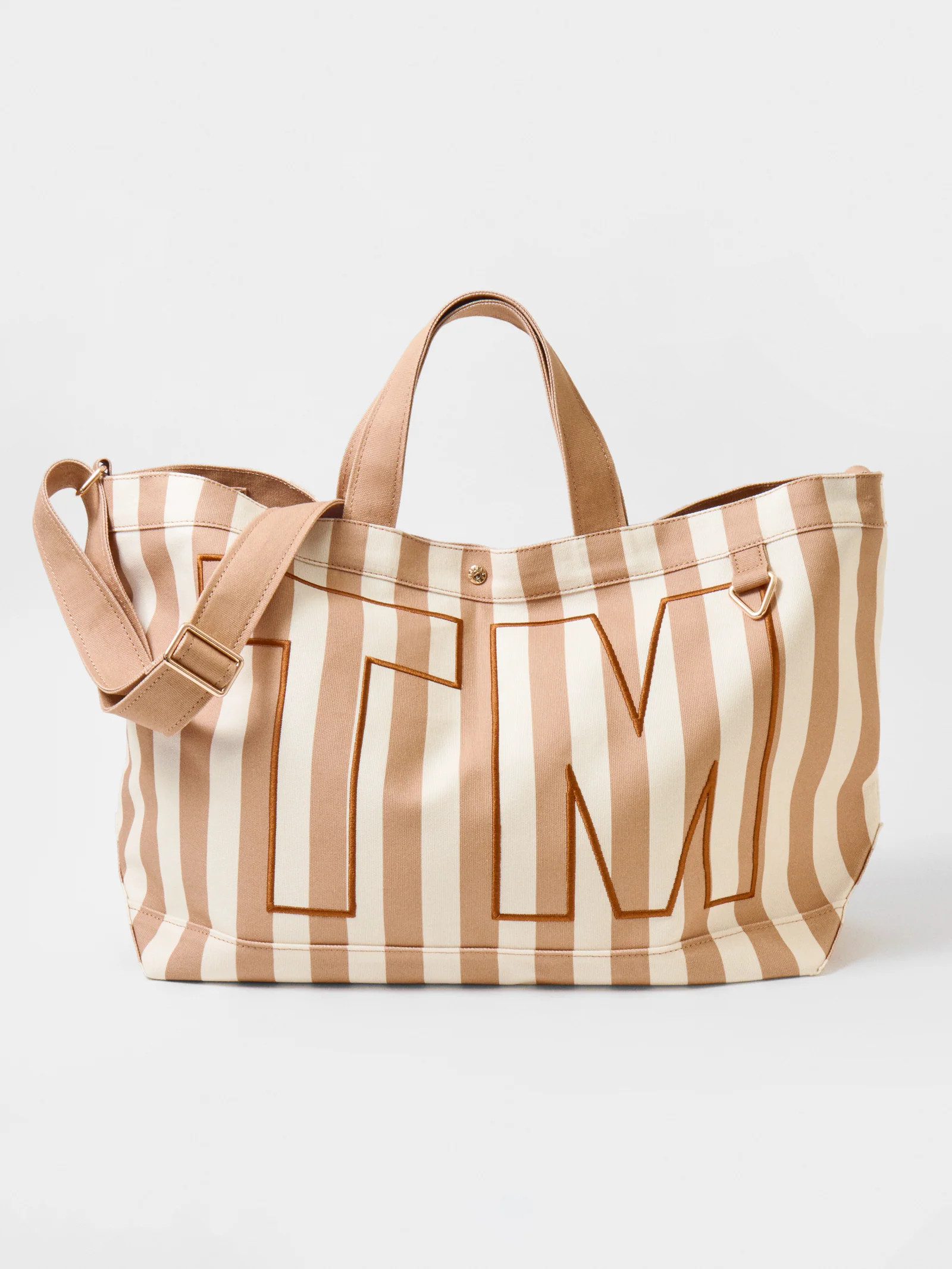 Striped Custom Alpha Tote - Custom Dune | BaubleBar