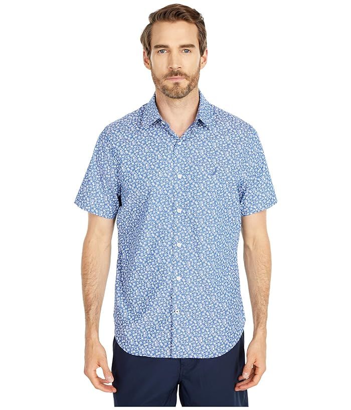 Nautica Wrinkle Resistant Floral Print Shirt (Blue) Men's Clothing | Zappos