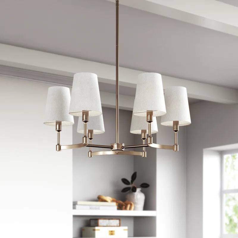 Triton 6 Light Metal Dimmable Chandelier | Joss & Main