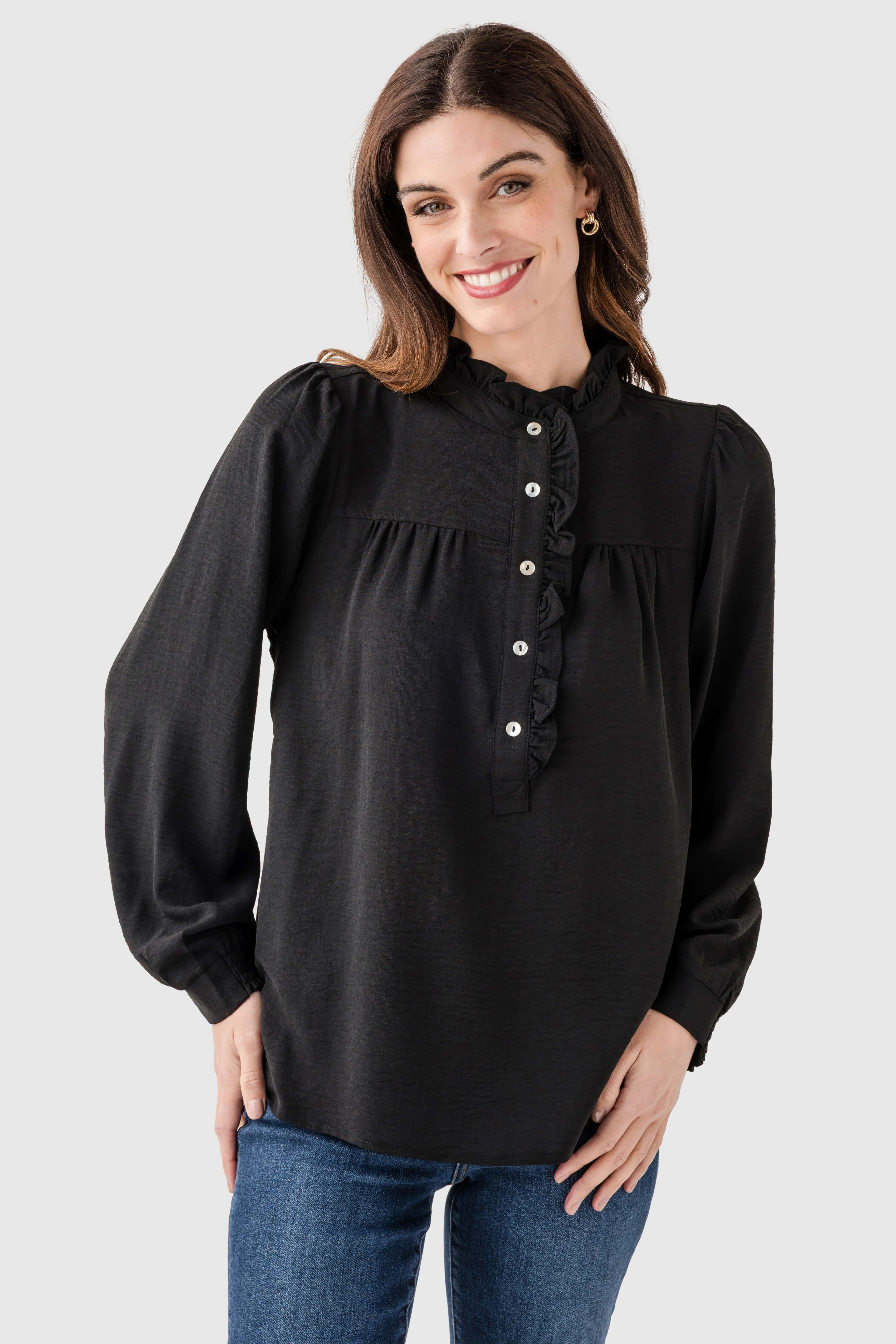 Jodifl Ruffle Detail Top | Social Threads