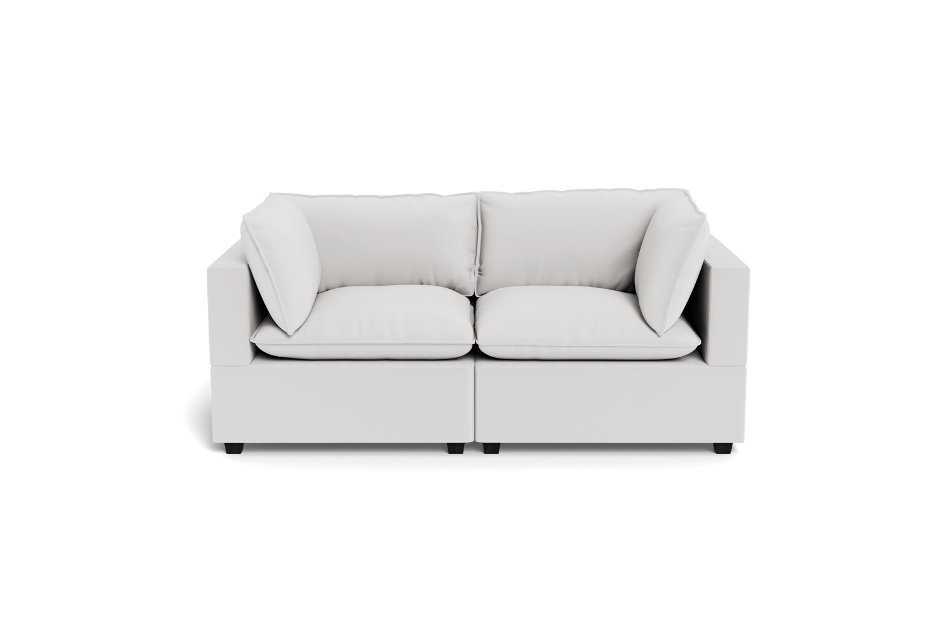 Kova Pillow Cushion Sofa 86" - Chalk Performance Velvet | Albany Park