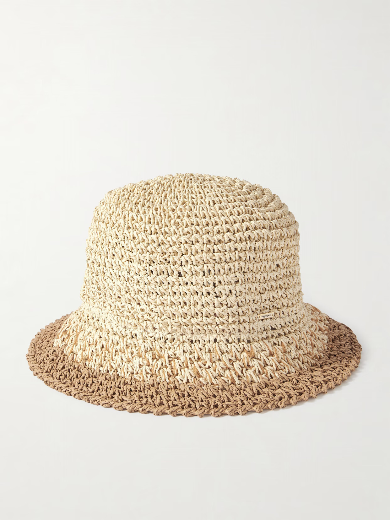 Eugenia Kim - Bailey Dégradé Crocheted Straw Bucket Hat - Beige - One size | NET-A-PORTER APAC
