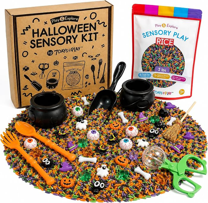 Halloween Sensory Kit for Kids, Halloween Sensory Bin Toys, Spooky Toddler Activity Kit, Creative... | Amazon (US)