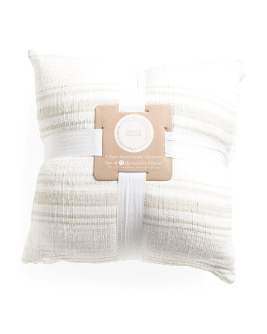 22x22 2pk Oversized Striped Pillows | TJ Maxx