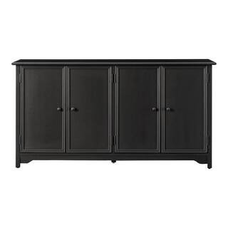 Bradstone 4 Door Charcoal Black Storage Console | The Home Depot