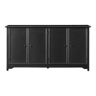 Bradstone 4 Door Charcoal Black Storage Console | The Home Depot