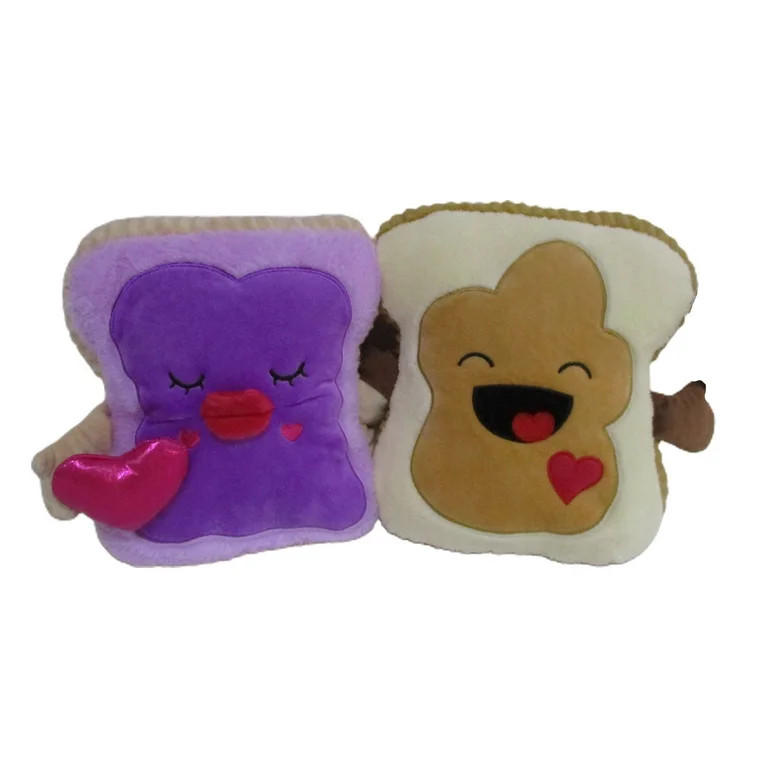 Peanut Butter and Jelly Plush, Multicolor, 9", Valentine's Day by Way To Celebrate | Walmart (US)