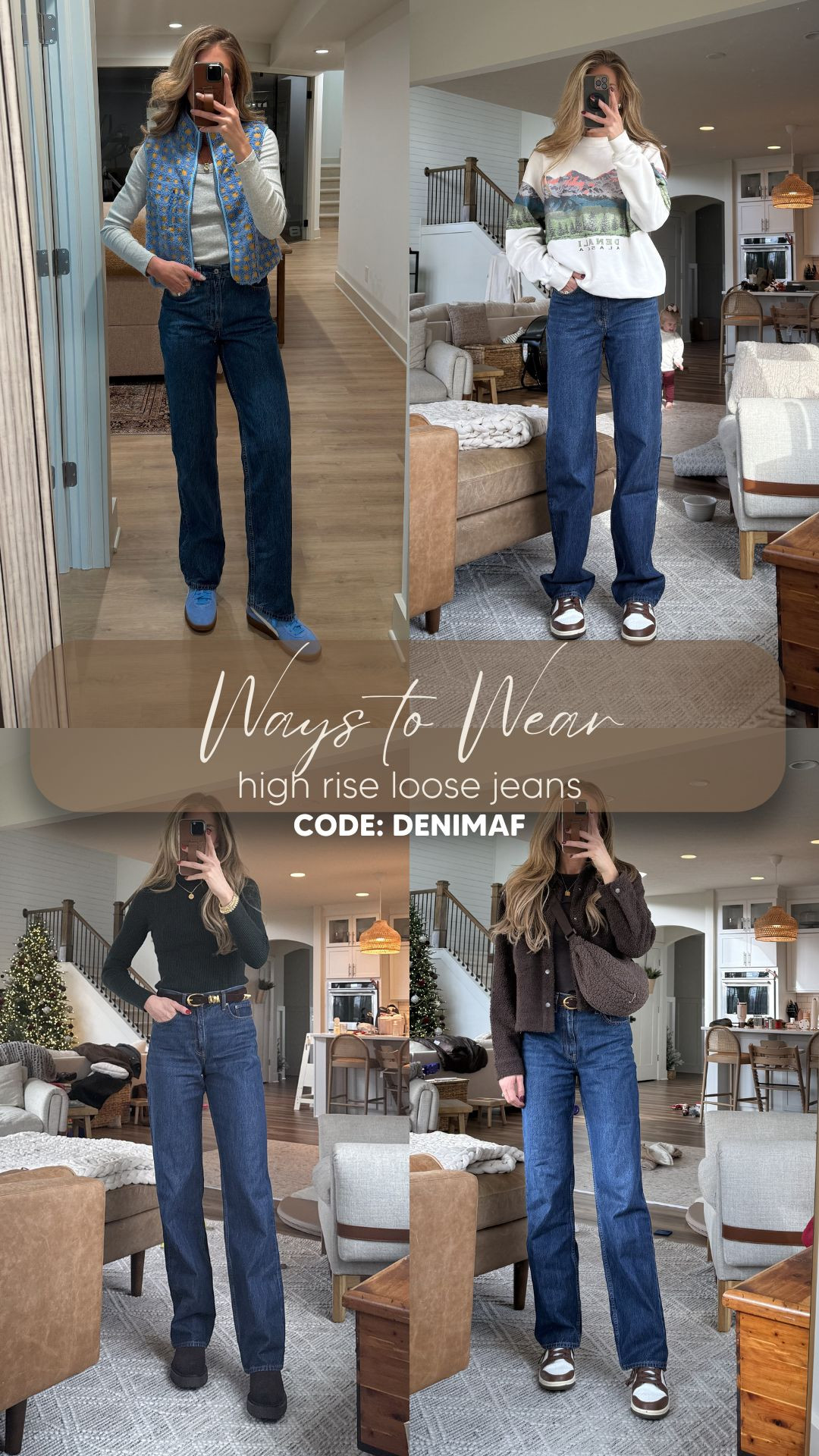 I size down to a 26 x-long

The fit is a cross between the high rise wide leg and the 90's relaxed. not as wide leg as the wide leg but the 90's relaxed is tighter around the booty area