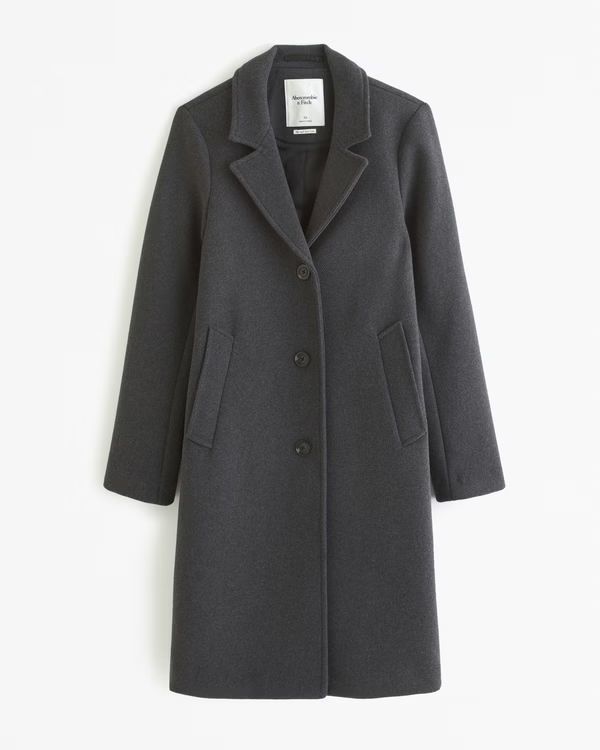 Wool-Blend Dad Coat | Abercrombie & Fitch (US)